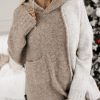 Odziez CandyTM Swetry Oversize | Sweter Z Welna Duo Bezowy