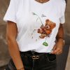 Odziez CandyTM T-Shirty Z Nadrukiem | T-Shirt Challenge Yourself Bialy