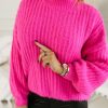 Odziez CandyTM Swetry Z Golfem | Sweter Venice Oversize Z Golfem Mocny Roz