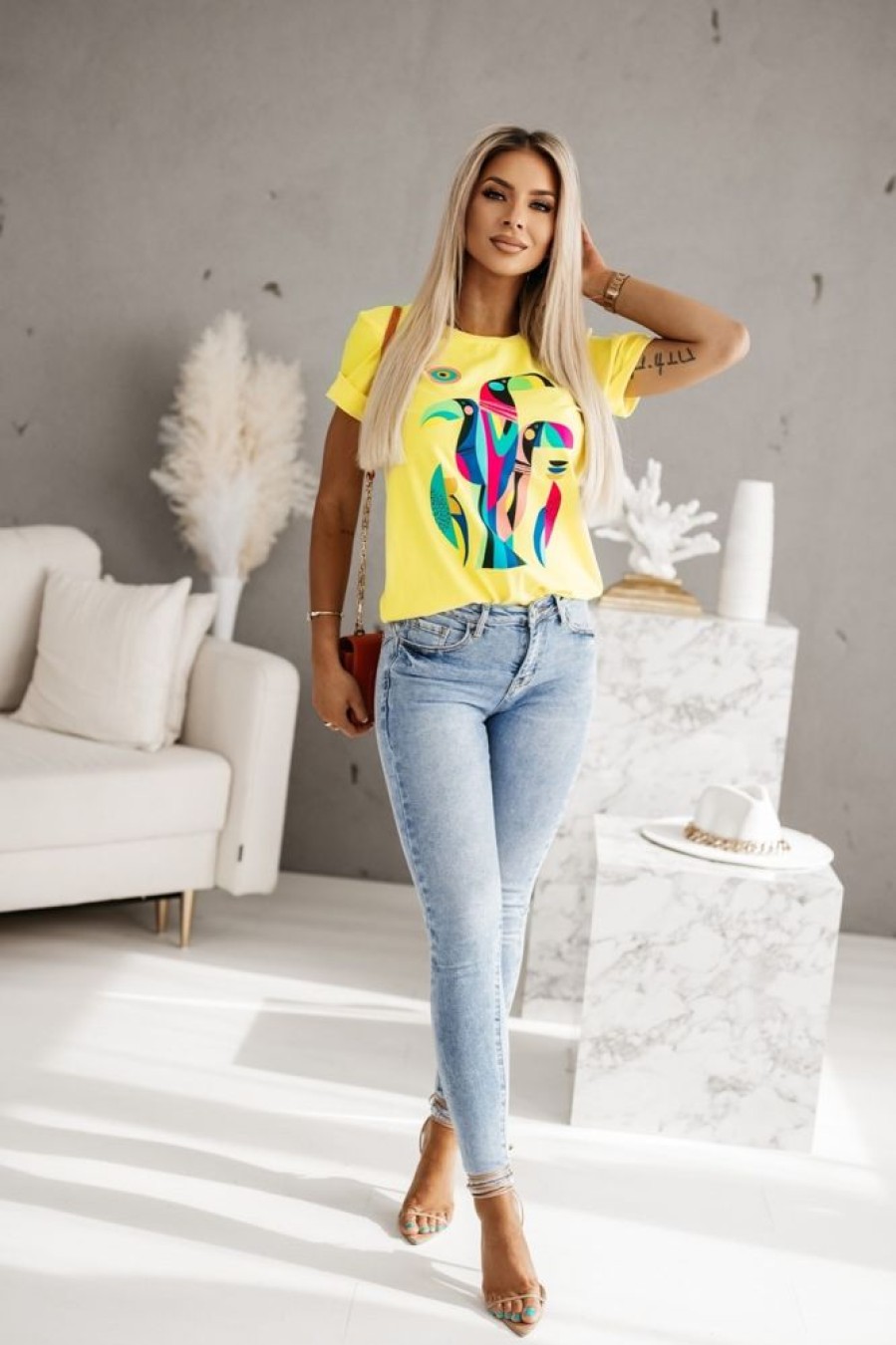 Odziez CandyTM T-Shirty Basic | T-Shirt Tukany Zolty