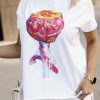 Odziez CandyTM T-Shirty One Size | T-Shirt Tunika Square Chupa Chups Bialy